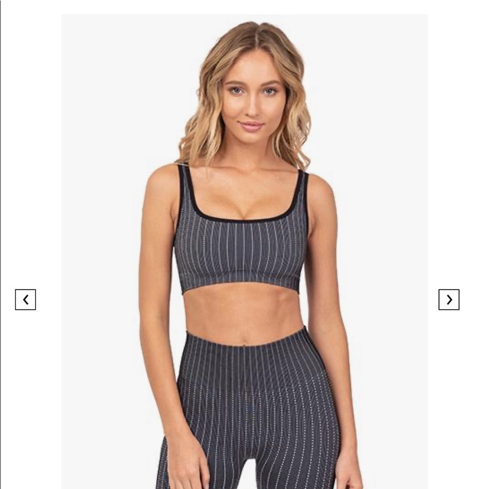 TLA by Morgan Stewart Sport Stripe Sports Bra